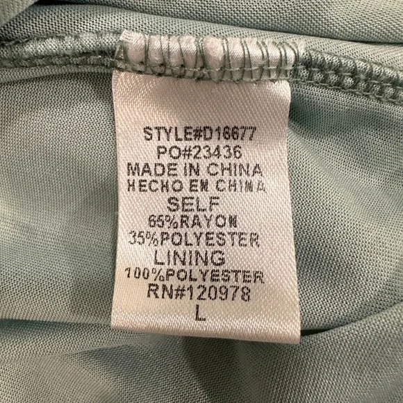 Entro Tiered Ruffle Mini Dress Women Large Sage Green Smocked Waist Cottagecore - Picture 7 of 9